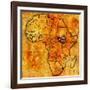 South Sudan on Actual Map of Africa-michal812-Framed Art Print