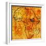 South Sudan on Actual Map of Africa-michal812-Framed Art Print