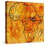 South Sudan on Actual Map of Africa-michal812-Stretched Canvas