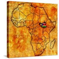 South Sudan on Actual Map of Africa-michal812-Stretched Canvas