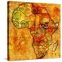 South Sudan on Actual Map of Africa-michal812-Stretched Canvas