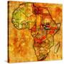 South Sudan on Actual Map of Africa-michal812-Stretched Canvas