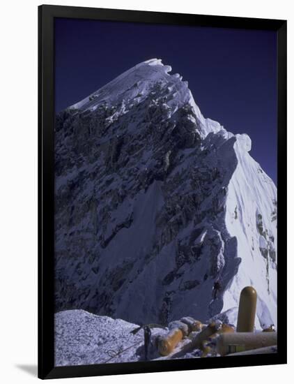 South Summit of Everest with Oxygen Bottles, Nepal-Michael Brown-Framed Premium Photographic Print