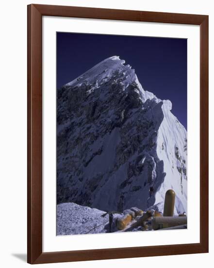 South Summit of Everest with Oxygen Bottles, Nepal-Michael Brown-Framed Photographic Print