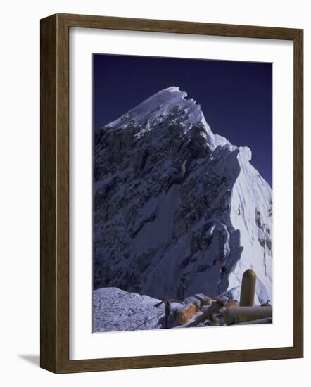 South Summit of Everest with Oxygen Bottles, Nepal-Michael Brown-Framed Photographic Print