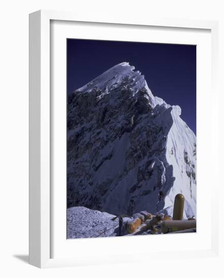 South Summit of Everest with Oxygen Bottles, Nepal-Michael Brown-Framed Photographic Print