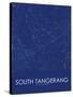 South Tangerang, Indonesia Blue Map-null-Stretched Canvas