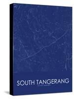 South Tangerang, Indonesia Blue Map-null-Stretched Canvas