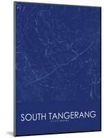 South Tangerang, Indonesia Blue Map-null-Mounted Poster