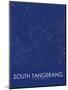 South Tangerang, Indonesia Blue Map-null-Mounted Poster