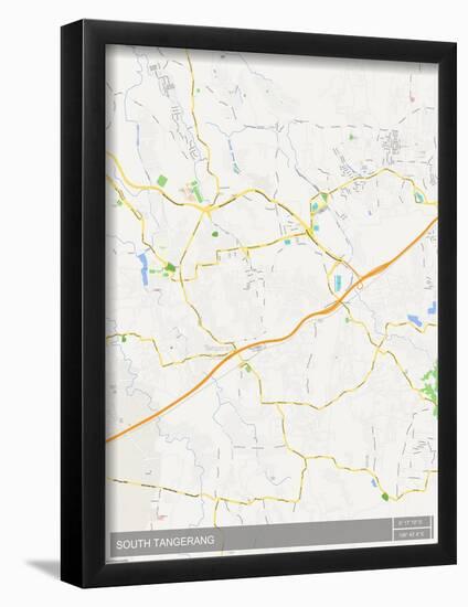 South Tangerang, Indonesia Map-null-Framed Poster