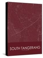 South Tangerang, Indonesia Red Map-null-Stretched Canvas