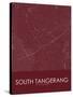 South Tangerang, Indonesia Red Map-null-Stretched Canvas