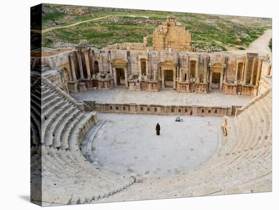 South Theatre, Jerash, Roman City of the Decapolis, Jordan, Middle East-Schlenker Jochen-Stretched Canvas