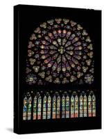 South Transept Rose Window Depicting Christ in the Centre Surrounded by Saints-null-Stretched Canvas