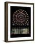 South Transept Rose Window Depicting Christ in the Centre Surrounded by Saints-null-Framed Giclee Print