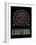 South Transept Rose Window Depicting Christ in the Centre Surrounded by Saints-null-Framed Giclee Print
