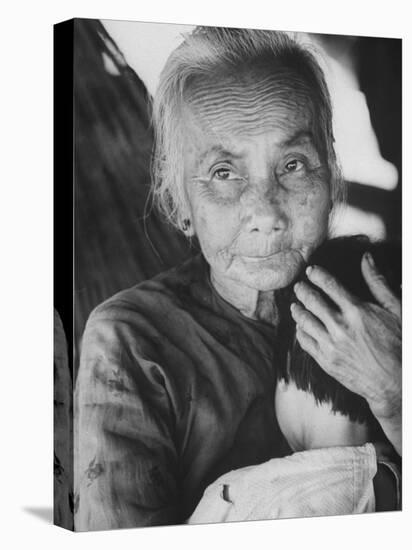 South Vietnamese Refugee Holding Small Child-Carl Mydans-Stretched Canvas