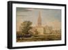 South View of Salisbury Cathedral, 1797-98 (Pencil & W/C on Paper)-Joseph Mallord William Turner-Framed Giclee Print