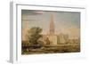 South View of Salisbury Cathedral, 1797-98 (Pencil & W/C on Paper)-Joseph Mallord William Turner-Framed Giclee Print