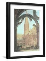 South View of Salisbury Cathedral, 1802-J M W Turner-Framed Giclee Print