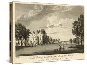 South View of Strawberry Hill, Twickenham, London, the Seat of the Honourable Horace Walpole-Paul Sandby-Stretched Canvas