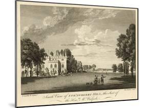 South View of Strawberry Hill, Twickenham, London, the Seat of the Honourable Horace Walpole-Paul Sandby-Mounted Giclee Print