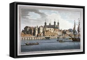 South View of the Tower of London with Boats on the River Thames, 1795-Joseph Constantine Stadler-Framed Stretched Canvas