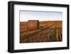 South West German Landscape with Bales of Straw in the Early Morning Light-Axel Brunst-Framed Photographic Print