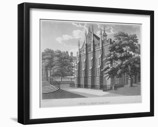 South-West View of Middle Temple Hall, Middle Temple, City of London, 1800-Samuel Ireland-Framed Giclee Print