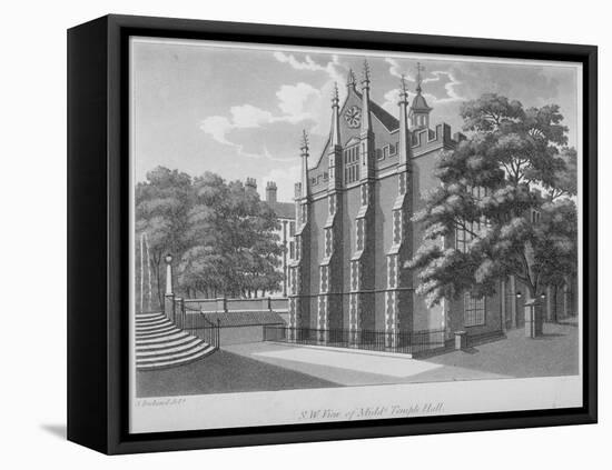 South-West View of Middle Temple Hall, Middle Temple, City of London, 1800-Samuel Ireland-Framed Stretched Canvas