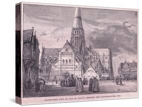South West View of Old St Pauls-John Fulleylove-Stretched Canvas