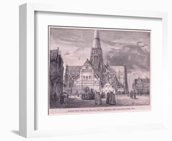South West View of Old St Pauls-John Fulleylove-Framed Giclee Print