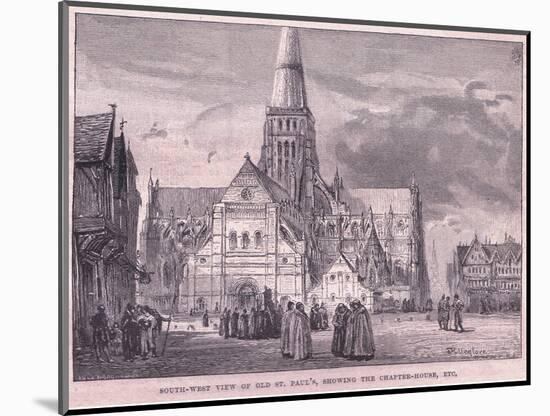 South West View of Old St Pauls-John Fulleylove-Mounted Giclee Print