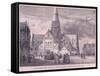 South West View of Old St Pauls-John Fulleylove-Framed Stretched Canvas