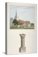 South-West View of St Mary's Church, Stapleford Tawney, Essex, C1800-null-Stretched Canvas