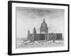 South-West View of St Paul's Cathedral, City of London, 1750-null-Framed Giclee Print