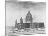 South-West View of St Paul's Cathedral, City of London, 1750-null-Mounted Giclee Print