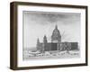 South-West View of St Paul's Cathedral, City of London, 1750-null-Framed Giclee Print