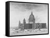 South-West View of St Paul's Cathedral, City of London, 1750-null-Framed Stretched Canvas