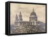 South West View of St Paul's Cathedral, City of London, across the Roof Tops, C1895-null-Framed Stretched Canvas