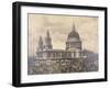 South West View of St Paul's Cathedral, City of London, across the Roof Tops, C1895-null-Framed Photographic Print