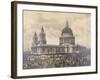 South West View of St Paul's Cathedral, City of London, across the Roof Tops, C1895-null-Framed Photographic Print