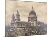 South West View of St Paul's Cathedral, City of London, across the Roof Tops, C1895-null-Mounted Photographic Print