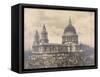 South West View of St Paul's Cathedral, City of London, across the Roof Tops, C1895-null-Framed Stretched Canvas