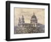 South West View of St Paul's Cathedral, City of London, across the Roof Tops, C1895-null-Framed Photographic Print