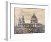 South West View of St Paul's Cathedral, City of London, across the Roof Tops, C1895-null-Framed Photographic Print