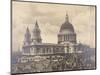 South West View of St Paul's Cathedral, City of London, across the Roof Tops, C1895-null-Mounted Photographic Print
