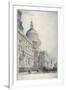 South-West View of St Paul's Cathedral from St Paul's Churchyard, City of London, 1842-Charles Walter Radclyffe-Framed Giclee Print