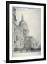 South-West View of St Paul's Cathedral from St Paul's Churchyard, City of London, 1842-Charles Walter Radclyffe-Framed Giclee Print